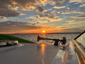 Sunset On Boat